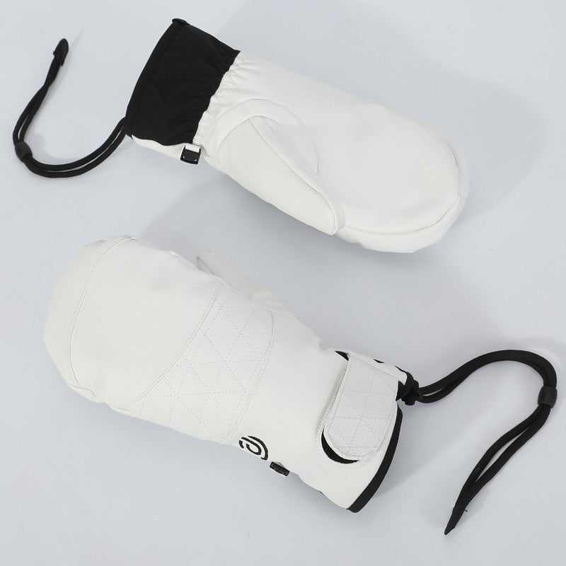 SnowTrail Herren-Schneehandschuhe aus Thermoleder für extreme Wetterbedingungen