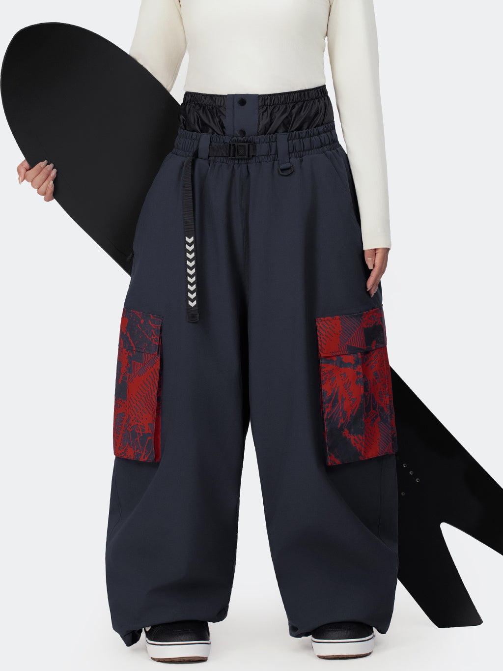 Hyper Flux Urban Graffiti Freestyle Baggy Cargo Snowboardhose für Damen - Park Rider