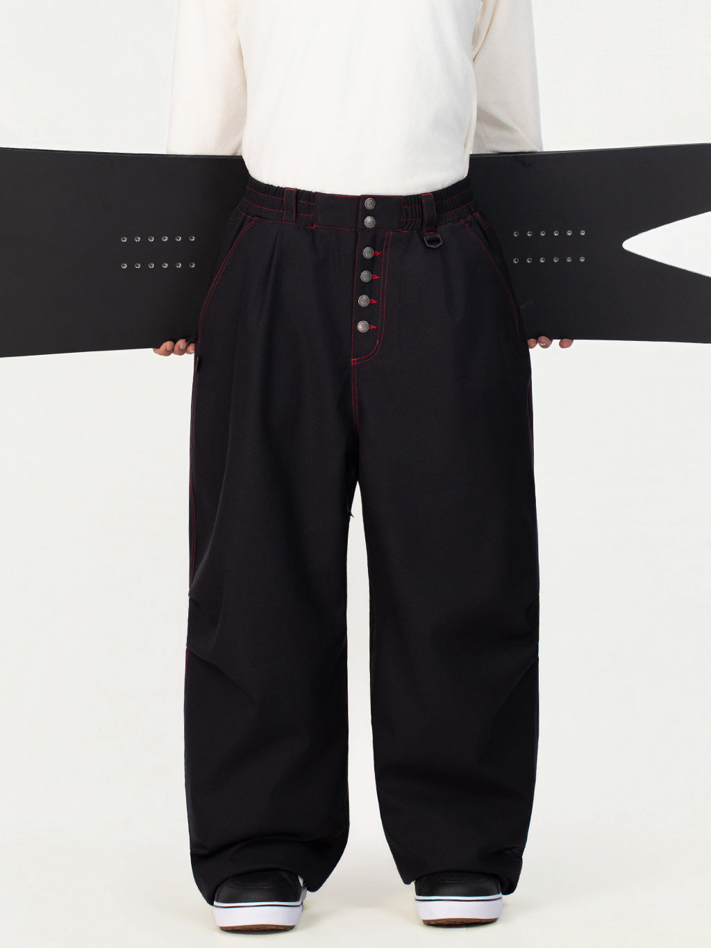 Raw Utility Niet-Arbeitsjeans für Herren – Oversized-Passform mit doppelter Gesäßtasche