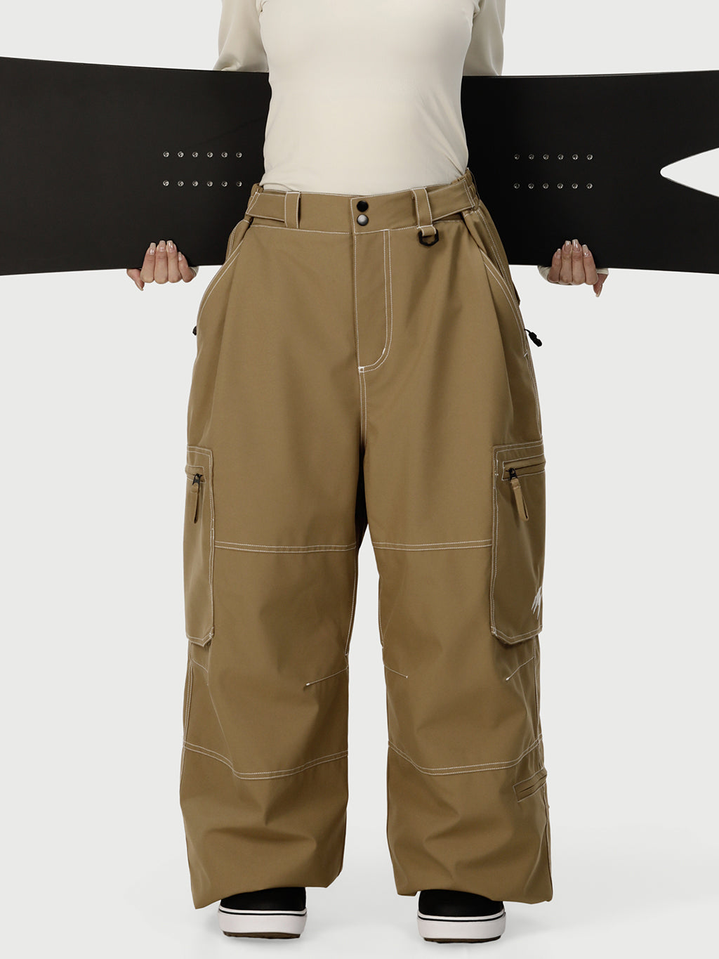 Wild Soul Crew Utility Cargo-Schneehose für Damen – Robuste Nähte, lockere Passform