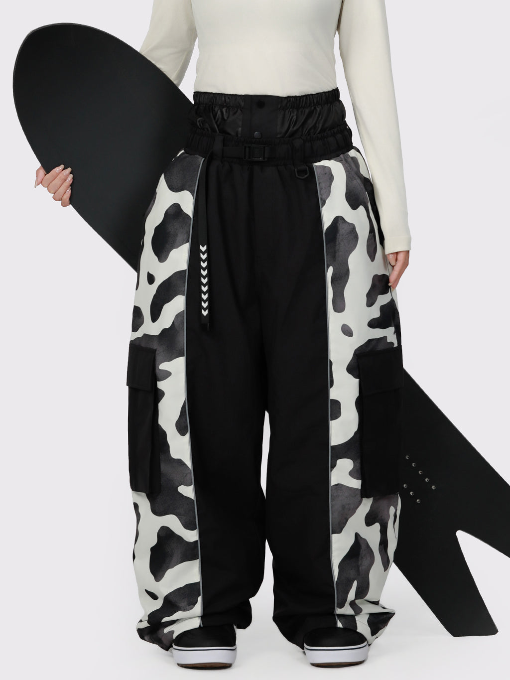 Wild Motion Damen-Schneehose mit reflektierendem Farbblock-Design und extra weitem Schnitt