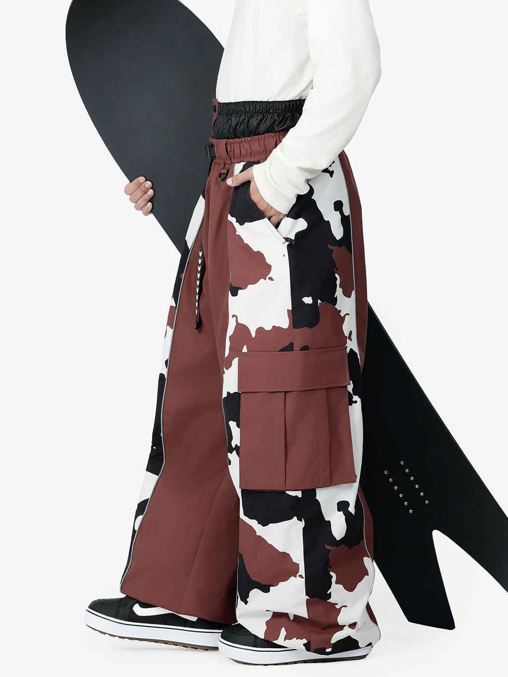 Wild Motion Herren-Schneehose mit reflektierendem Farbblock-Design und extra weitem Schnitt