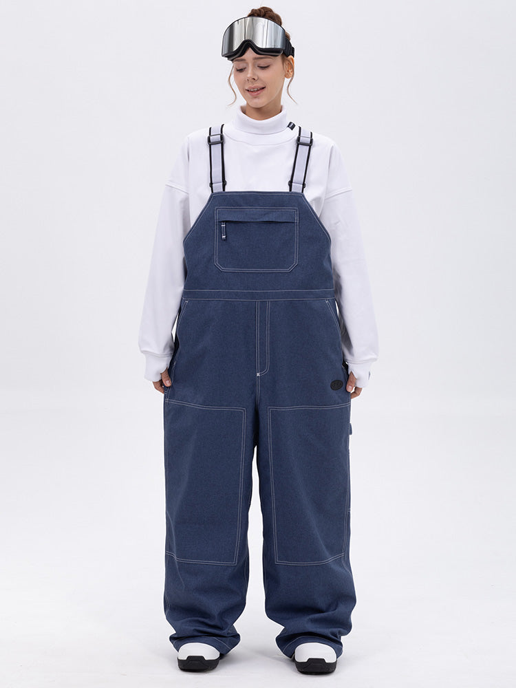 Damen City Chill Street Style Freerider Baggy Snow Bib Overalls
