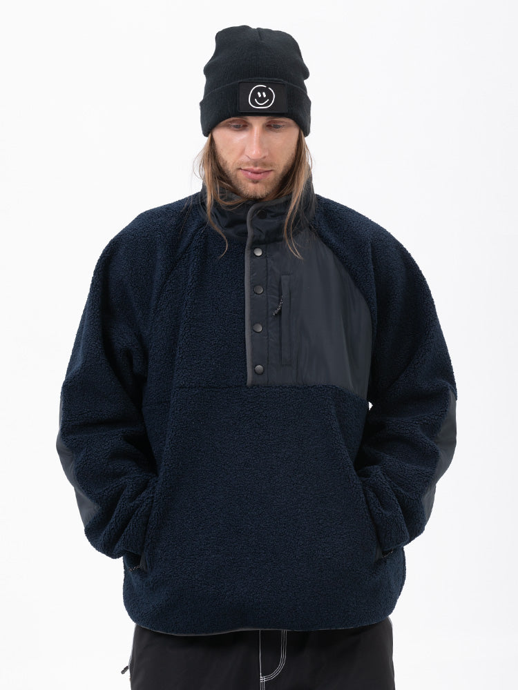 Herren-Abenteuerpullover aus Kunst-Sherpa-Fleece, warm und bergtauglich
