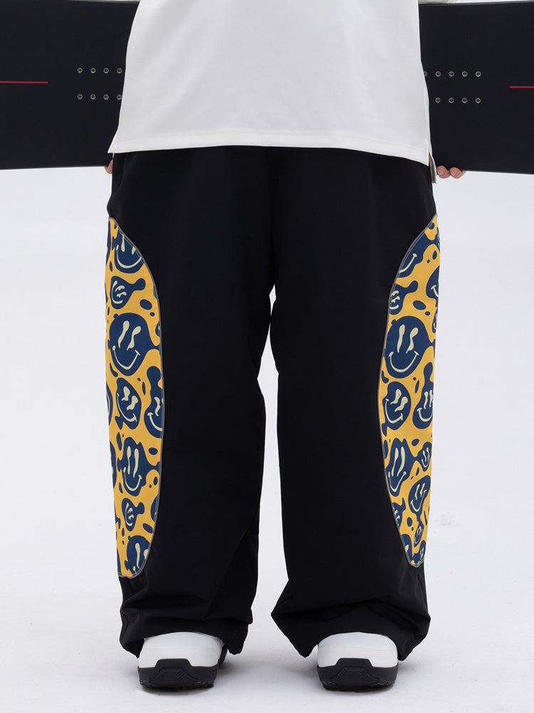 Herren Allwetter-Cargo-Schneehose mit reflektierendem, stylischem Grafikmuster
