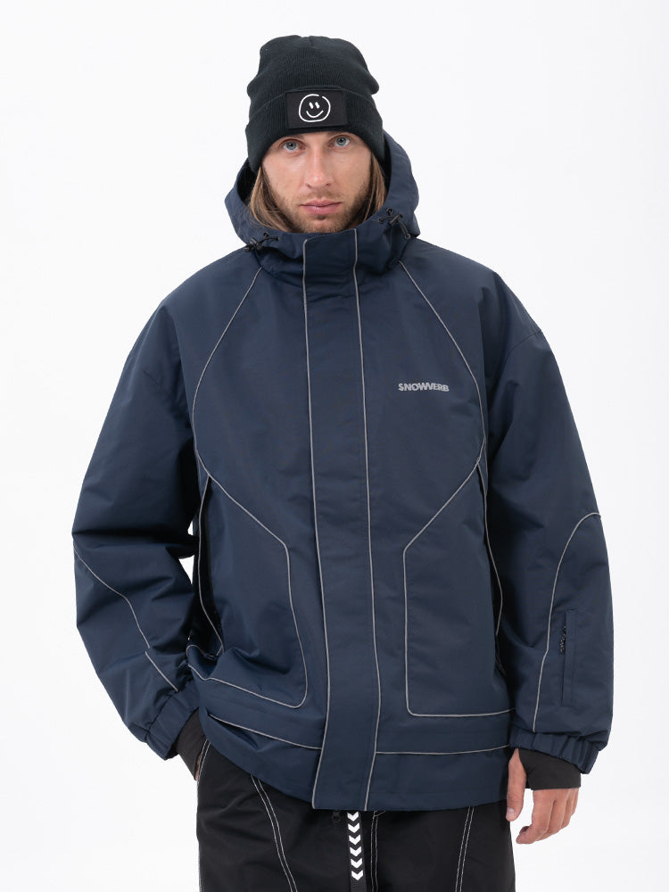 Mountain Chill Allwetter-Schneejacke für Herren mit reflektierenden Eigenschaften – Ideal zum Nachtskifahren und Snowboarden