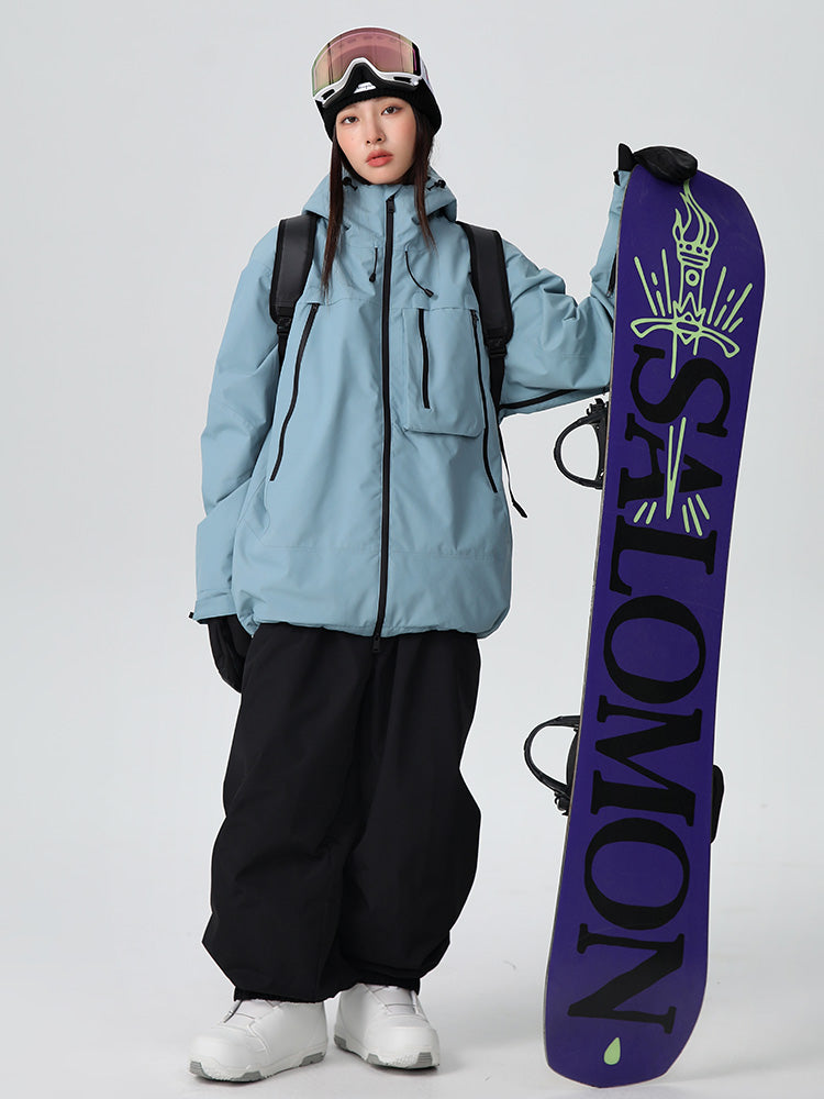 Searipe Unisex Strapazierfähiger Mountain Pro All-Terrain Baggy Schneeanzug für Damen
