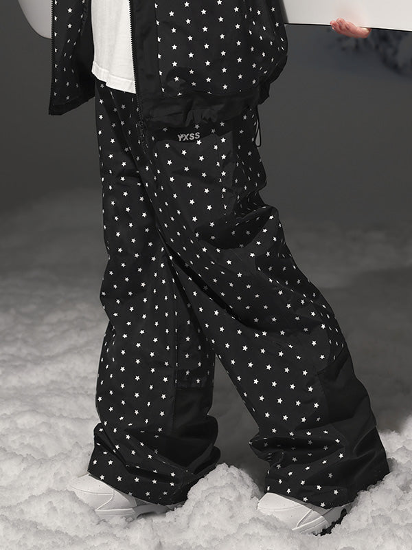 Mountain Fancy Freestyle-Skihose für Damen mit Polka-Dot- und Sternenmuster