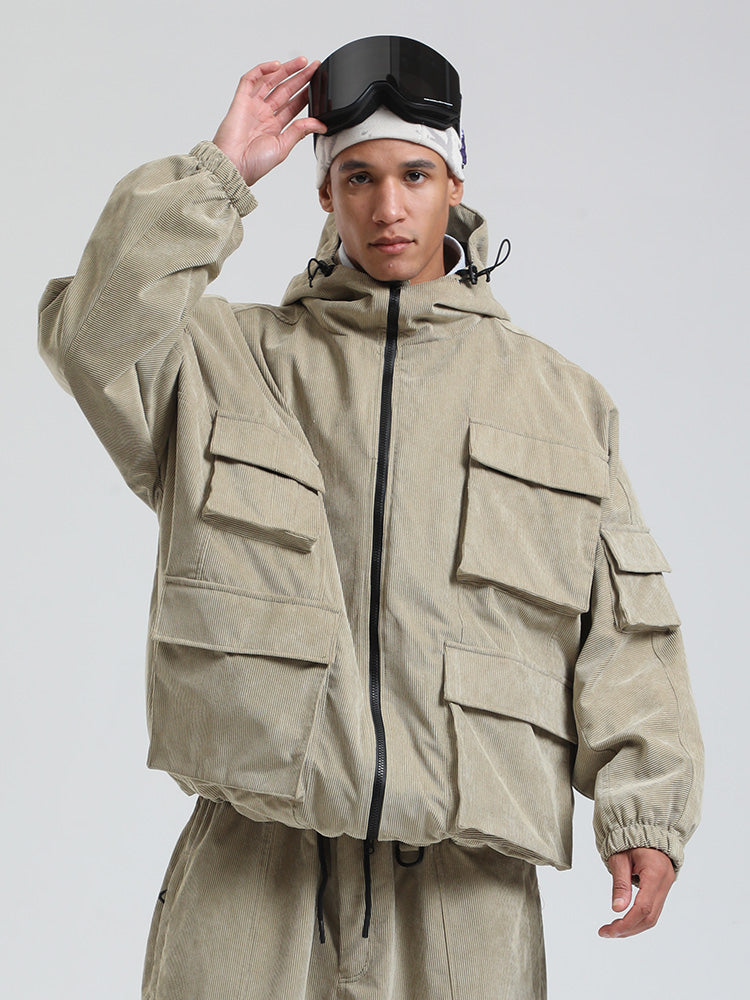 Gsou Snow Alpine Cruiser Fleece Oversize Baggy Snowboardjacke für Herren