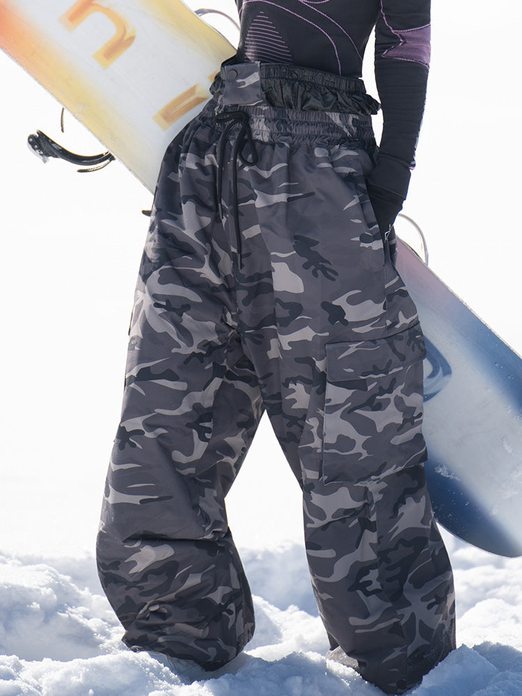 Damen-Snowboardhose Rabbit Snow Freestyle Prime Baggy Camo