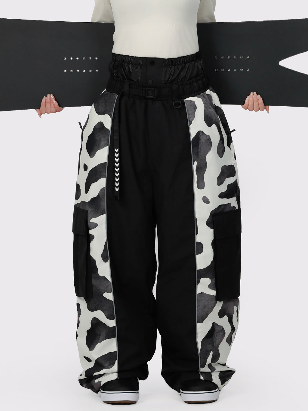 Wild Motion Damen-Schneehose mit reflektierendem Farbblock-Design und extra weitem Schnitt