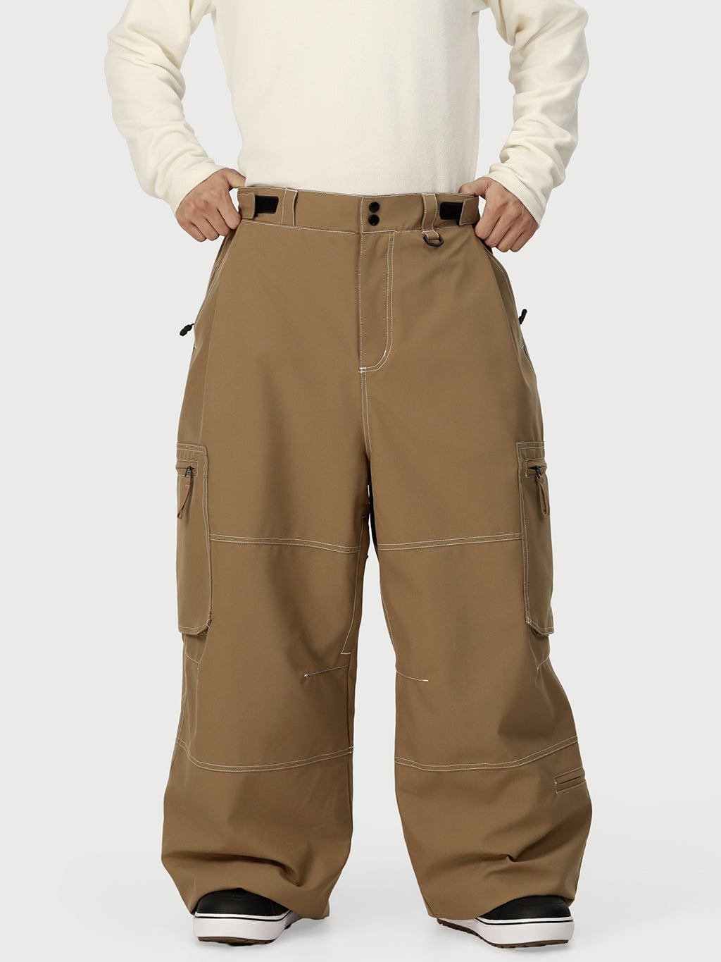 Wild Soul Crew Utility Cargo-Schneehose für Herren – Robuste Nähte, lockere Passform