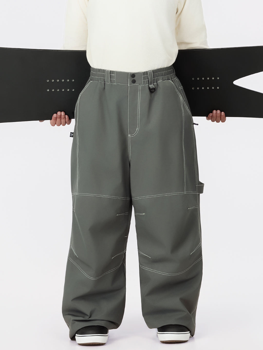 UrbanCraft Herren-Arbeits-Schneehose im Baggy-Stil mit verbesserter Kniebeweglichkeit