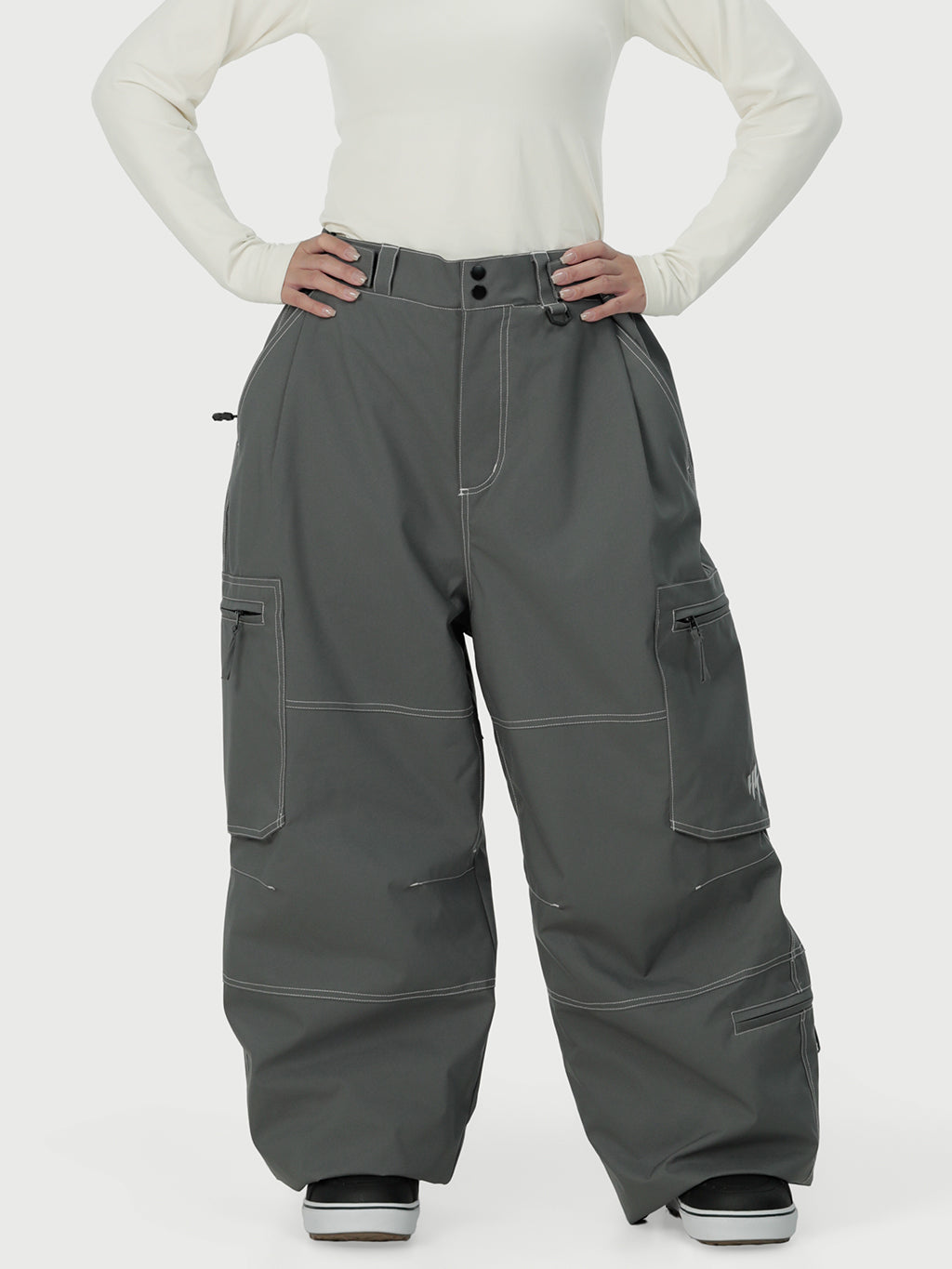 Wild Soul Crew Utility Cargo-Schneehose für Damen – Robuste Nähte, lockere Passform