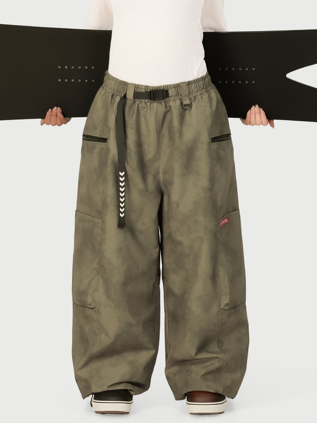 Techline Damen-Skihose mit strapazierfähigem Stretch-Cargo-Design – Baggy Freestyle Passform