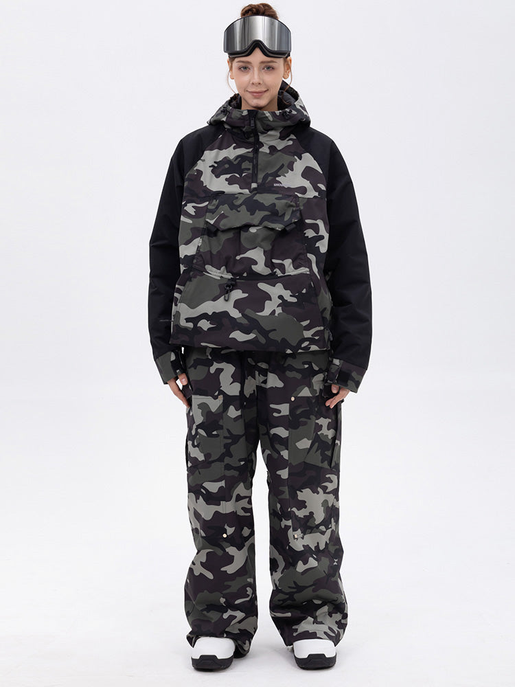 Freestyle-Skianzug für Damen im Bergtarn-Look – Bomberjacke & Baggy-Hose-Set