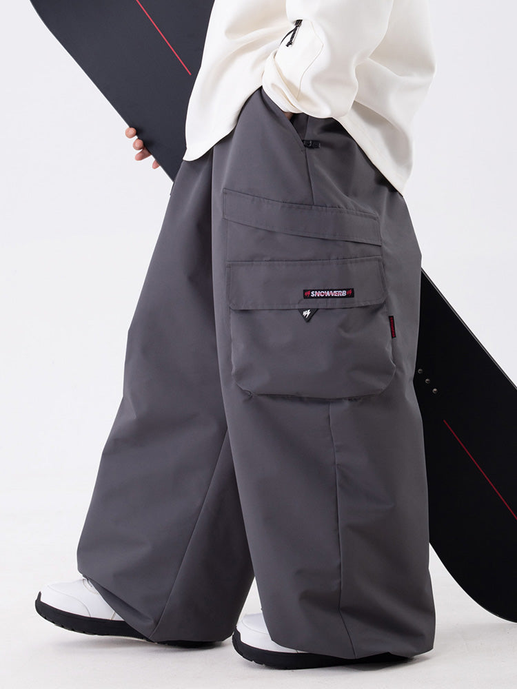 Wild Soul Steeze ParkRider Damen-Skihose mit mehreren Taschen, Utility-Schneehose, Baggy-Schneehose