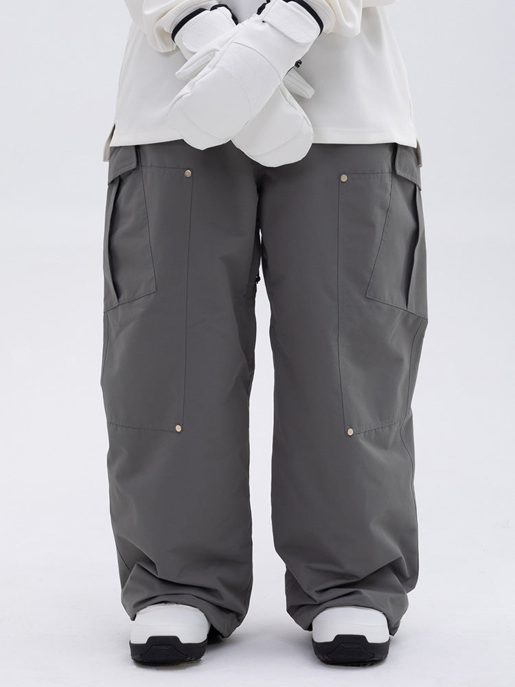 Damen-Skihose mit doppeltem Knieausschnitt, Freestyle-Stil, Baggy-Design