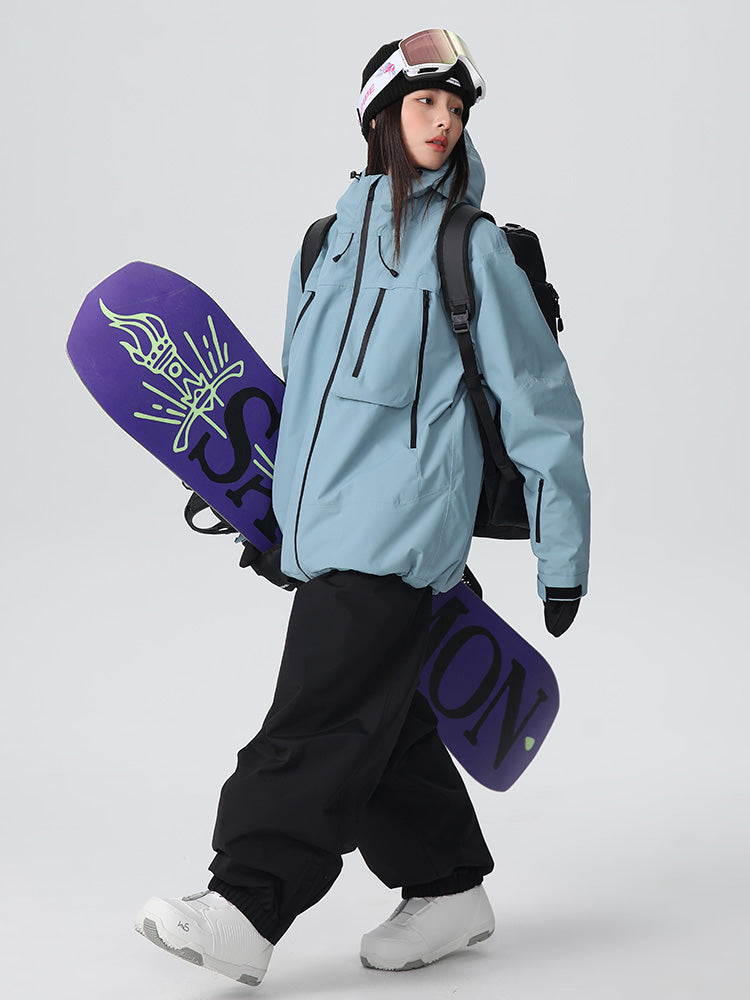 Searipe Unisex Strapazierfähiger Mountain Pro All-Terrain Baggy Schneeanzug für Damen