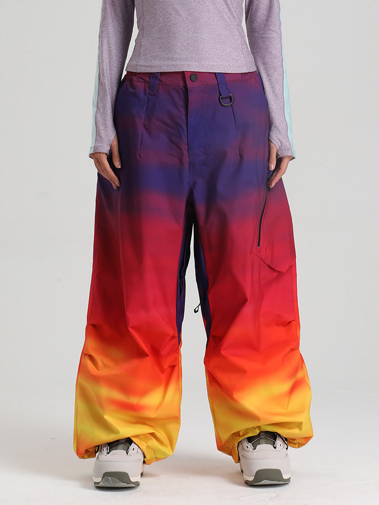 Gsou Snow Damen Strapazierfähige Urban Vibe All Function Baggy Schneehose
