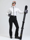 Alpine Luxe Daunen-Overall für Damen, Fleecegefüttert, Winter-Glamour-Ski-Overall