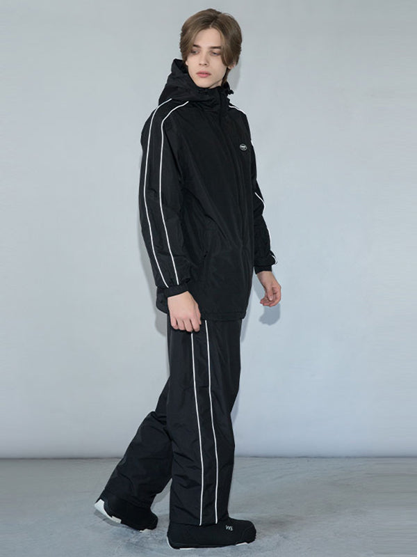 Dook Snow Track Stripe Snowboardjacke und -hose für Herren – Schneeanzug