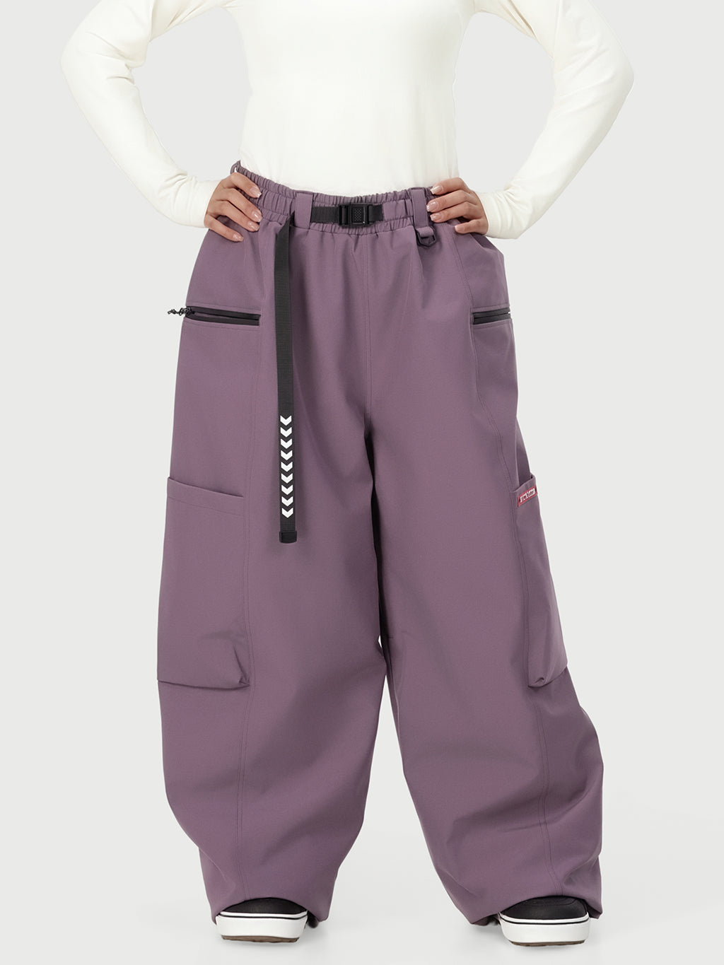 Techline Damen-Skihose mit strapazierfähigem Stretch-Cargo-Design – Baggy Freestyle Passform