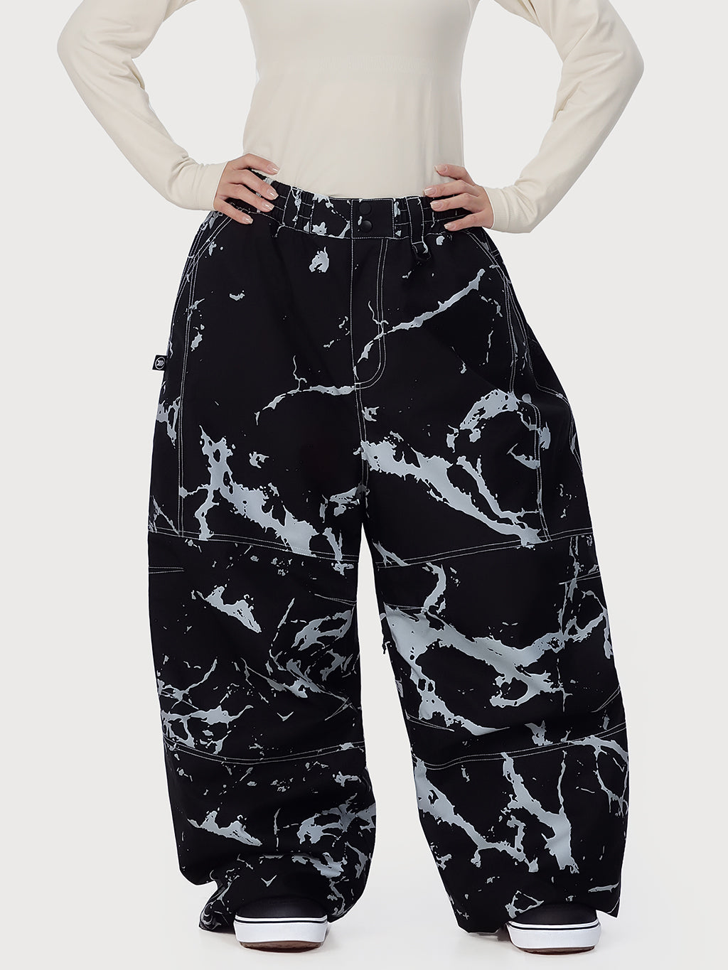 UrbanCraft Damen-Arbeits-Schneehose im Baggy-Stil mit verbesserter Kniebeweglichkeit