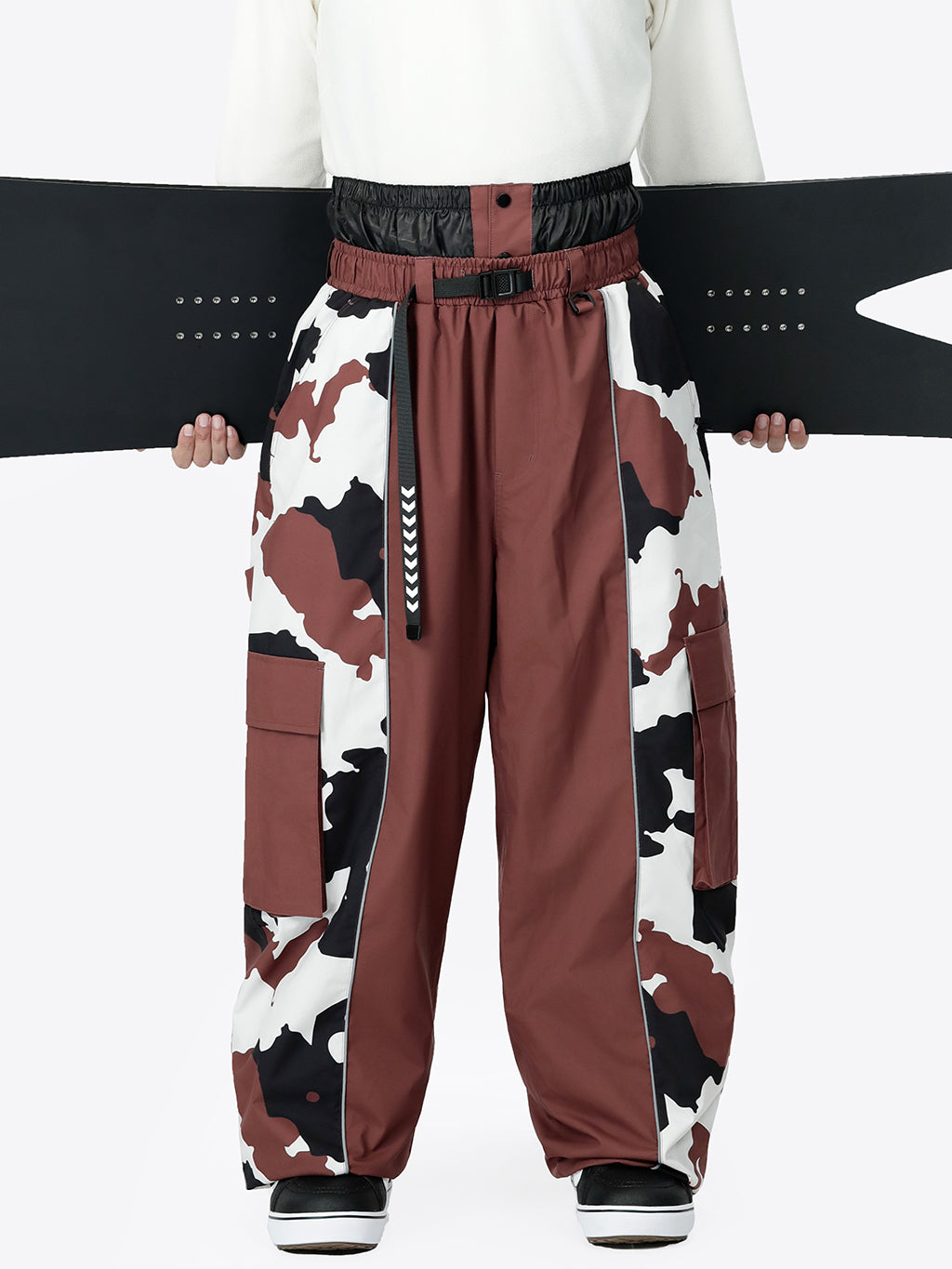 Wild Motion Herren-Schneehose mit reflektierendem Farbblock-Design und extra weitem Schnitt