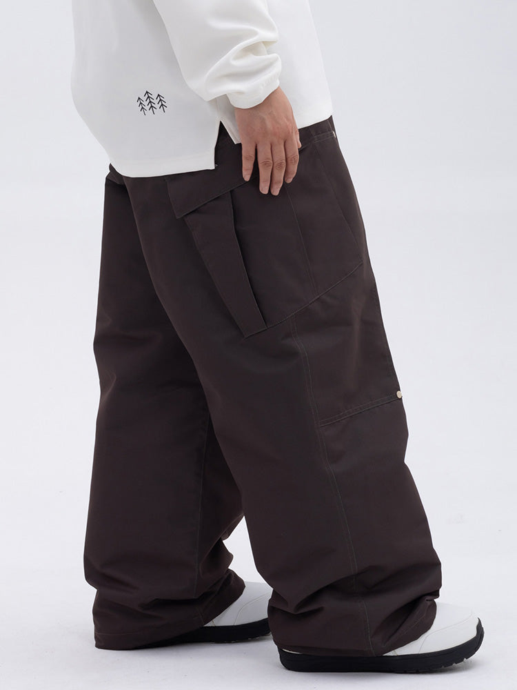 Damen-Skihose mit doppeltem Knieausschnitt, Freestyle-Stil, Baggy-Design
