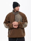 Herren-Abenteuerpullover aus Kunst-Sherpa-Fleece, warm und bergtauglich