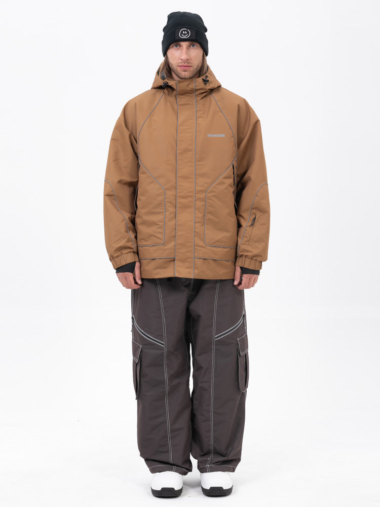 Chill Reflective Snowsuit für Herren zum Nachtskifahren – Set aus Bergjacke und Streetstorm Baggy Pants