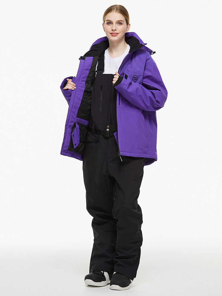 Herren-Backcountry-Bergwindjacke, Thermo-Schneeanzug mit Latzhose