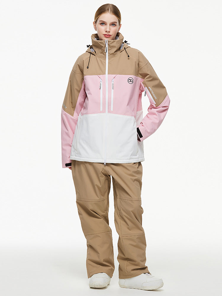 Herren-Backcountry-Bergwindjacke, Thermo-Schneeanzug mit Latzhose