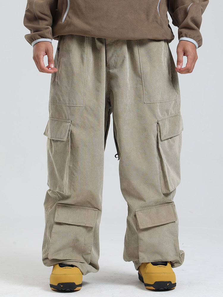 Gsou Snow Alpine Cruiser Fleece Oversize Baggy Snowboardhose für Herren