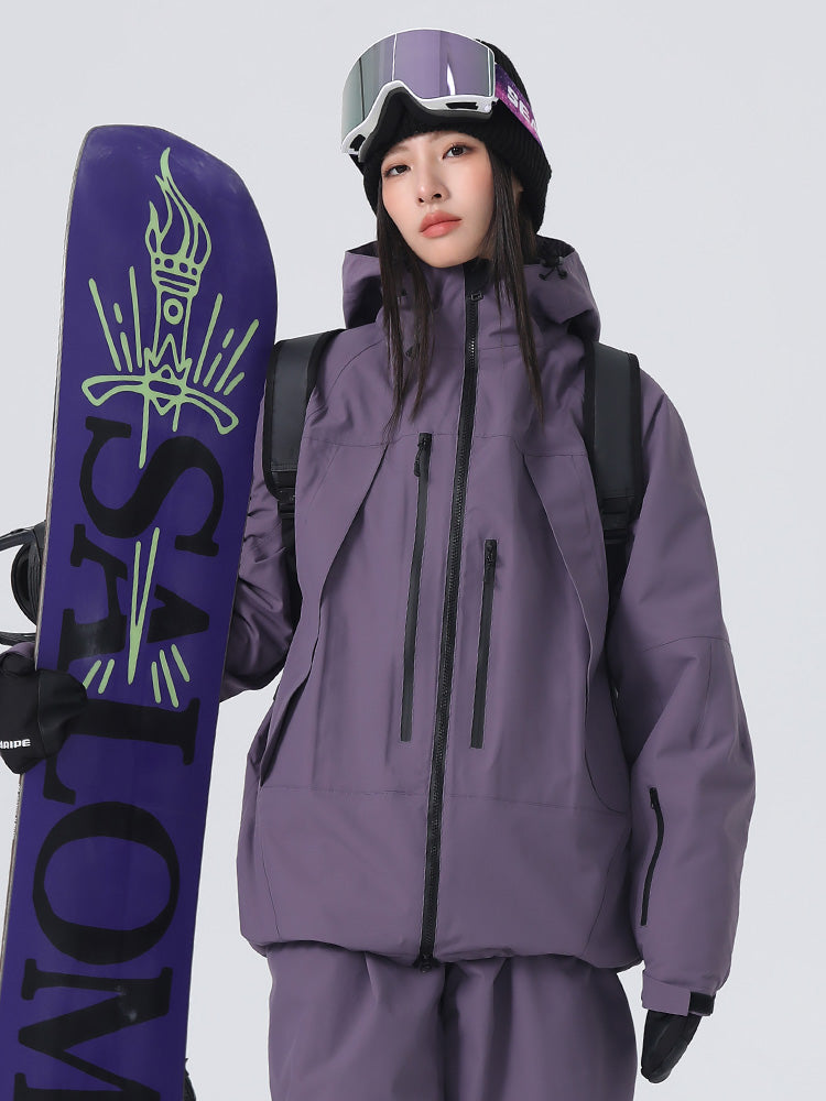 Searipe Unisex Strapazierfähige Mountain Rider All-Terrain Baggy Schneejacke für Damen und Herren