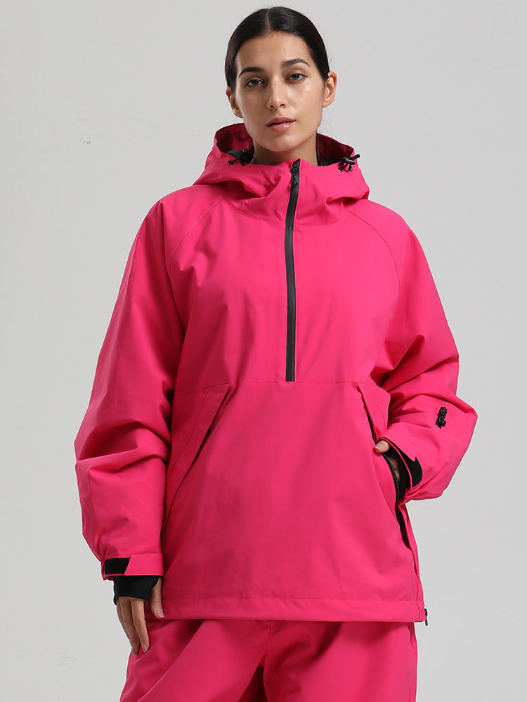 Gsou Snow Damen-Snowboardjacke im urbanen Stil, Pullover-Anorak, Snowboardjacke