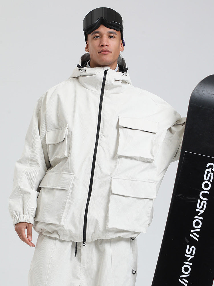 Gsou Snow Alpine Cruiser Fleece Oversize Baggy Snowboardjacke für Herren