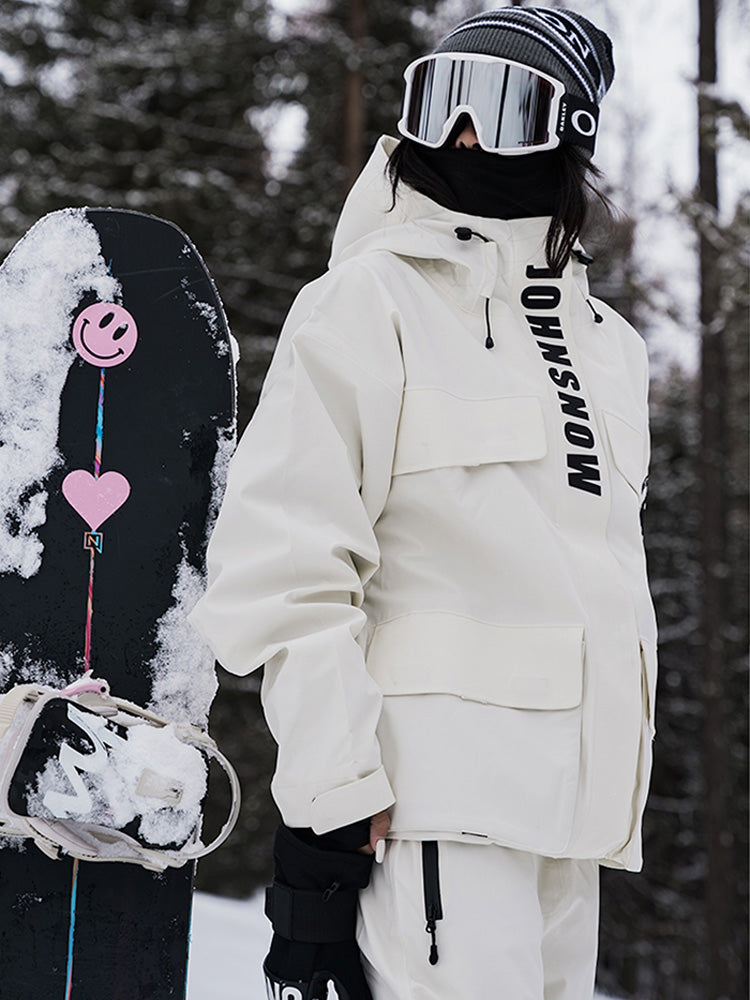 John Snow Damen-Schneeanzug im urbanen Swag-Stil, lässig und weit geschnitten