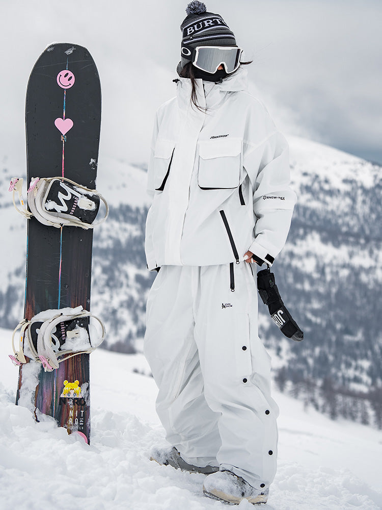 John Snow Damen-Skianzug im Urban Edge Streetwear-Stil, locker geschnitten