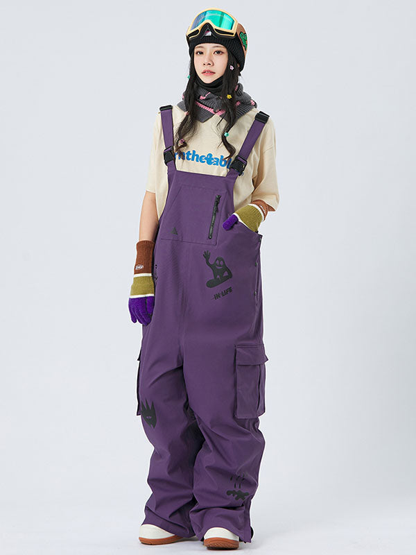 Nandn SnowSlope Baggy wasserdichte Snowboard-Latzhose für Herren