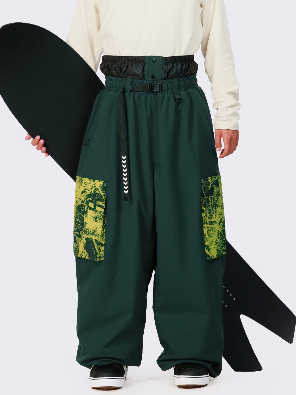 Hyper Flux Urban Graffiti Freestyle Baggy Cargo Snowboardhose für Herren - Park Rider
