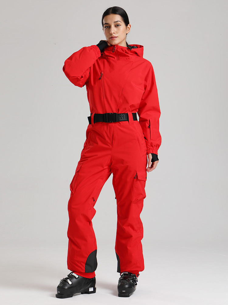 Gsou Snow Alpine Luxe Slim Fit Ganzkörper-Skioverall für Damen