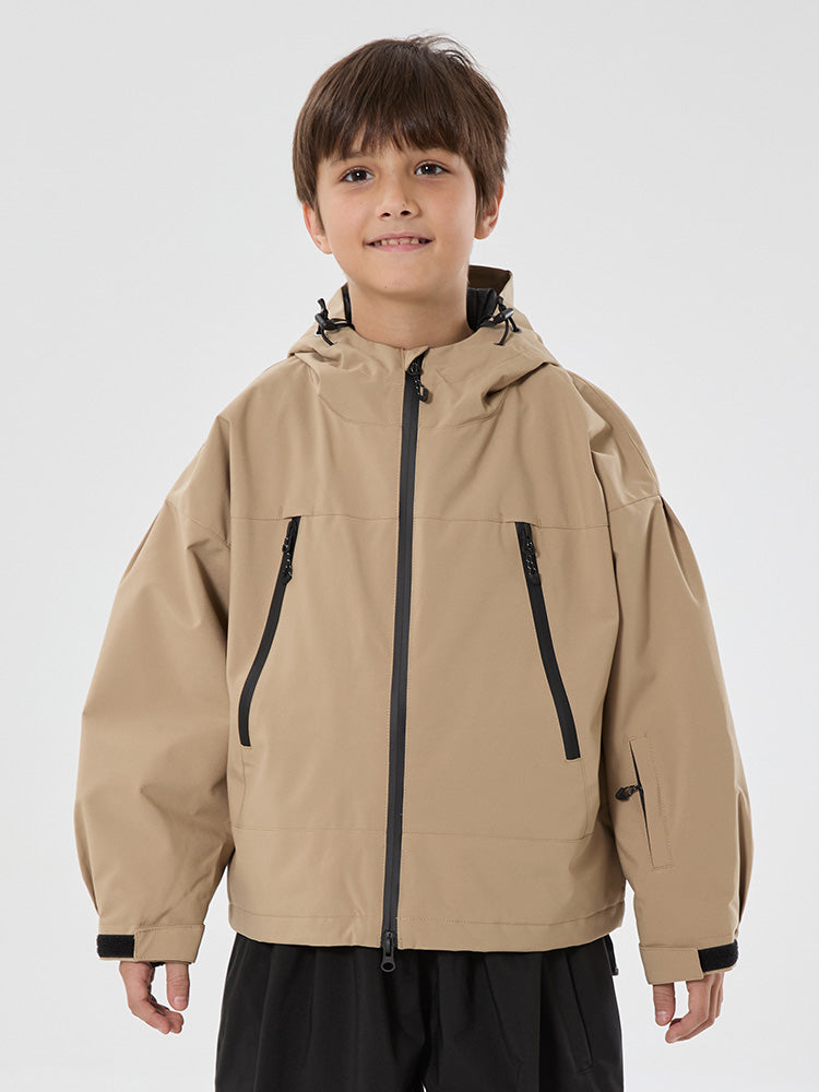 Jungen Schneejacke mit Hasenohren, wasserdicht, wärmend, mit Kapuze, wasserdicht, Thermo-Schneejacke