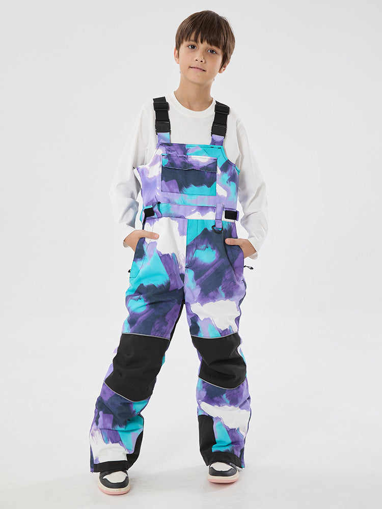 Mountain Trek Light reflektierende, wasserdichte und isolierte Latzhose für Jungen mit Knieschutz