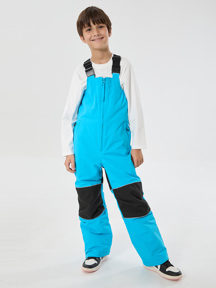 Winter Trek Light reflektierende, wasserdichte und isolierte Schneelatzhose für Jungen mit Knieschutz