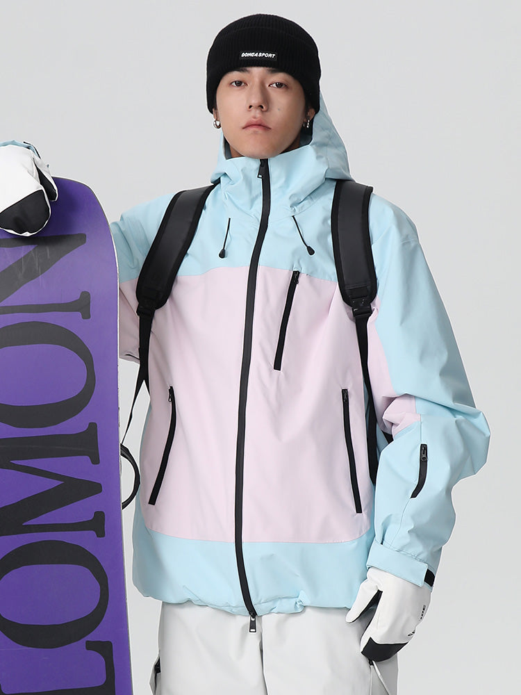 Searipe Damen-Skijacke im Retro-Look mit Farbblock-Design und lockerem Sitz