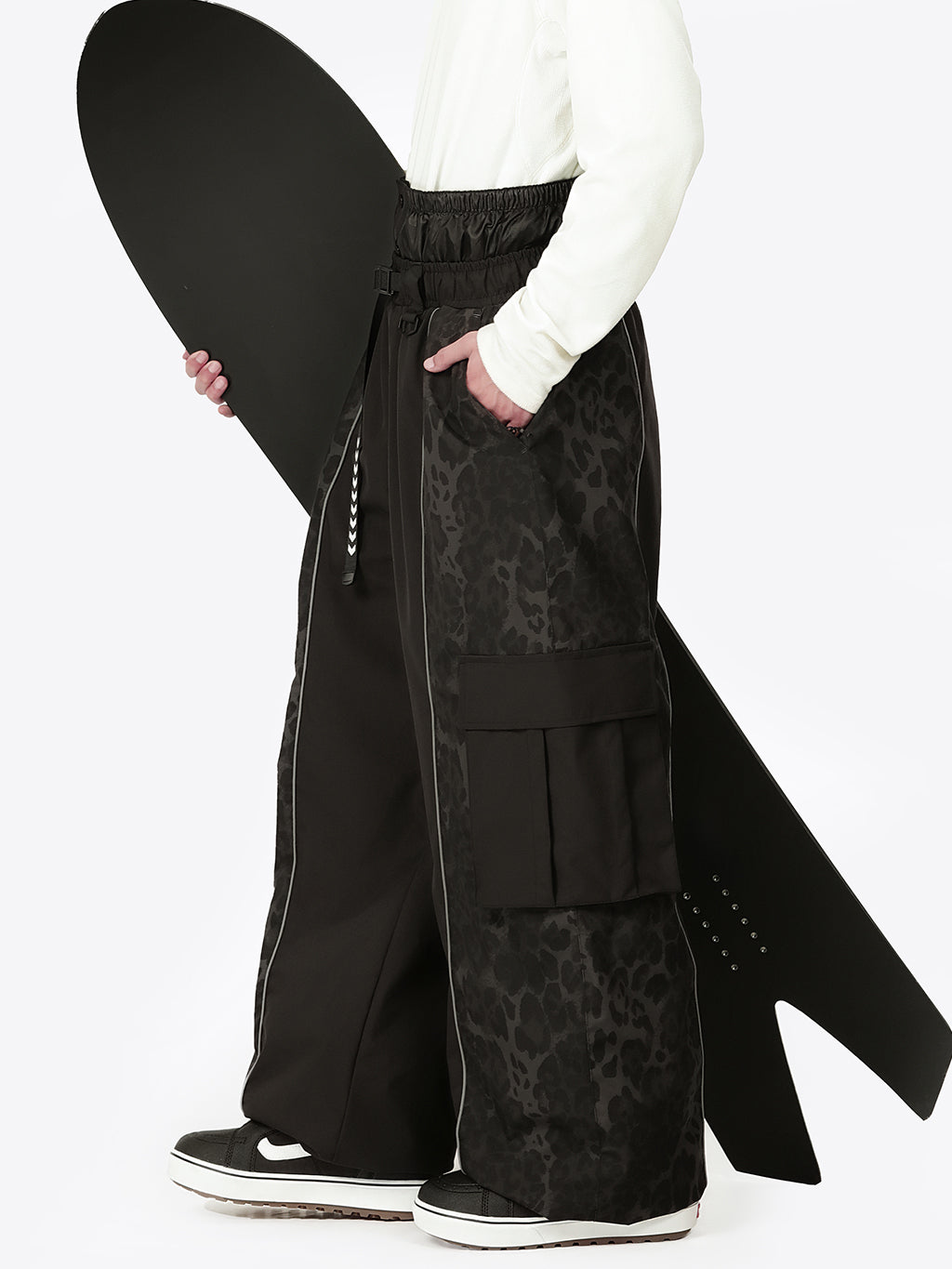 Wild Motion Herren-Schneehose mit reflektierendem Farbblock-Design und extra weitem Schnitt