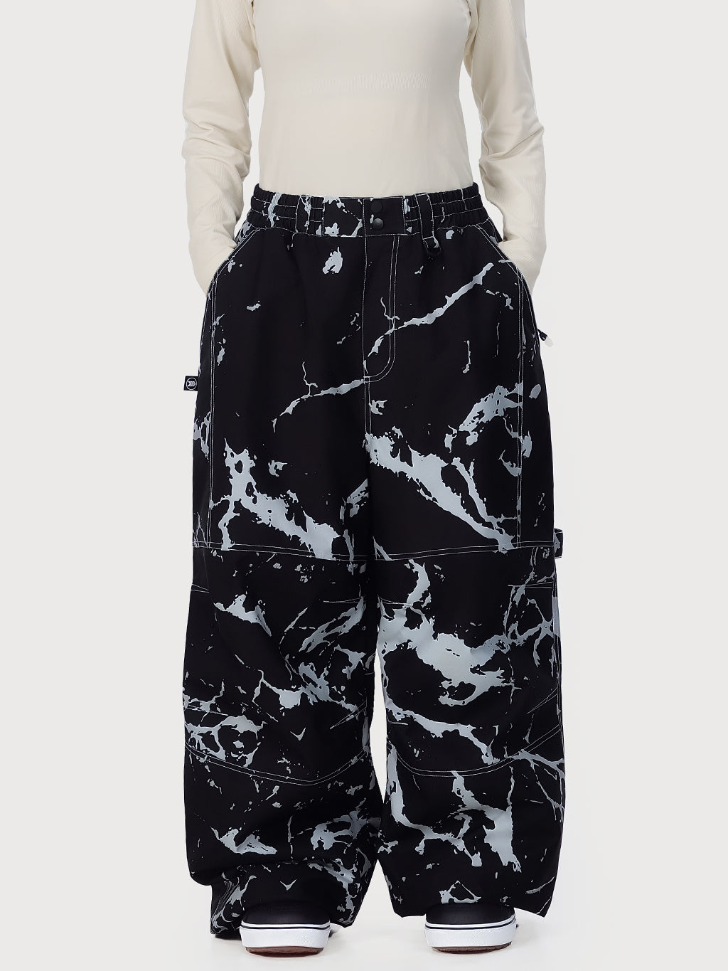 UrbanCraft Damen-Arbeits-Schneehose im Baggy-Stil mit verbesserter Kniebeweglichkeit