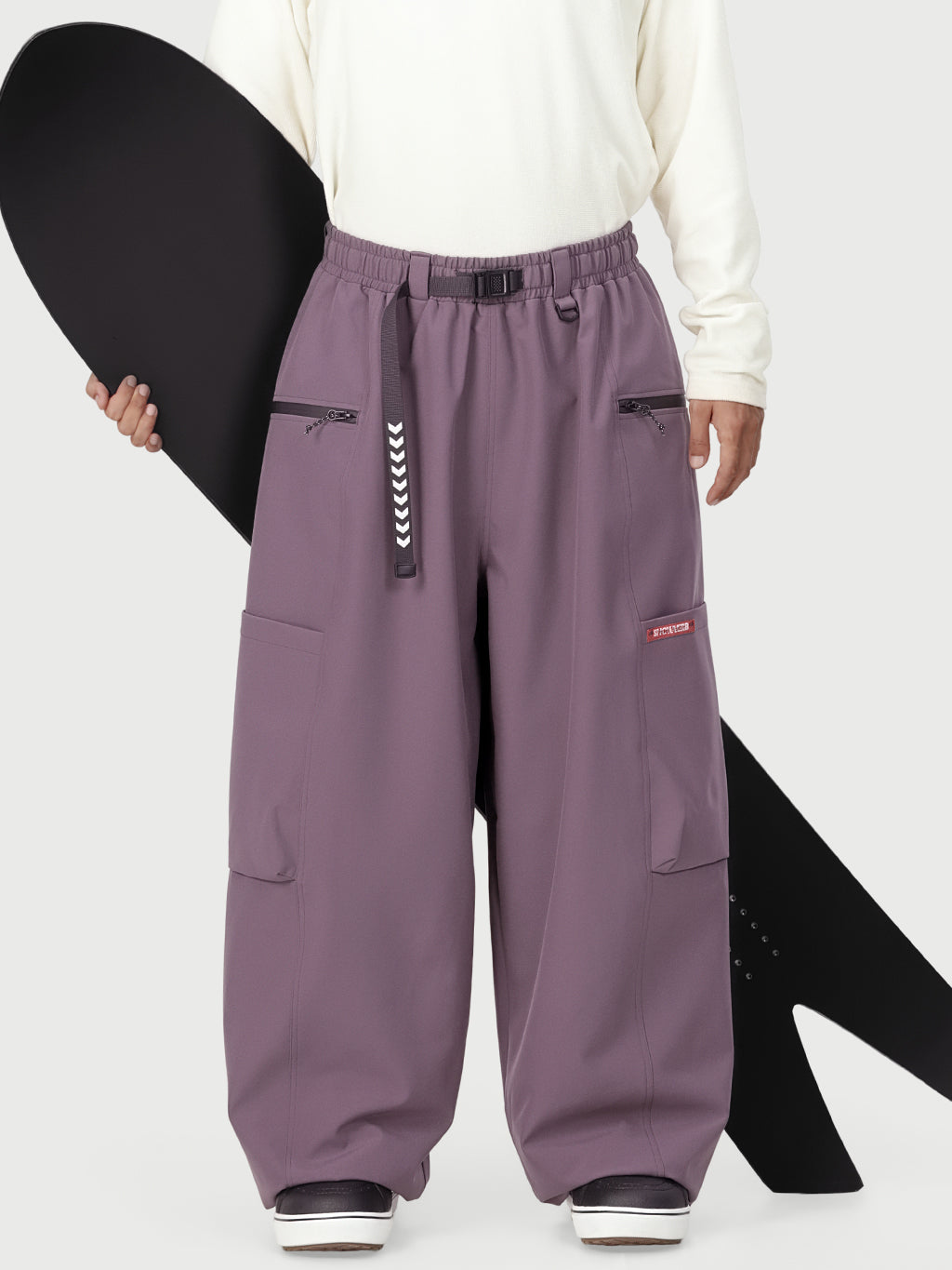 Techline Herren Strapazierfähige Stretch Utility Cargo Skihose – Baggy Freestyle Passform